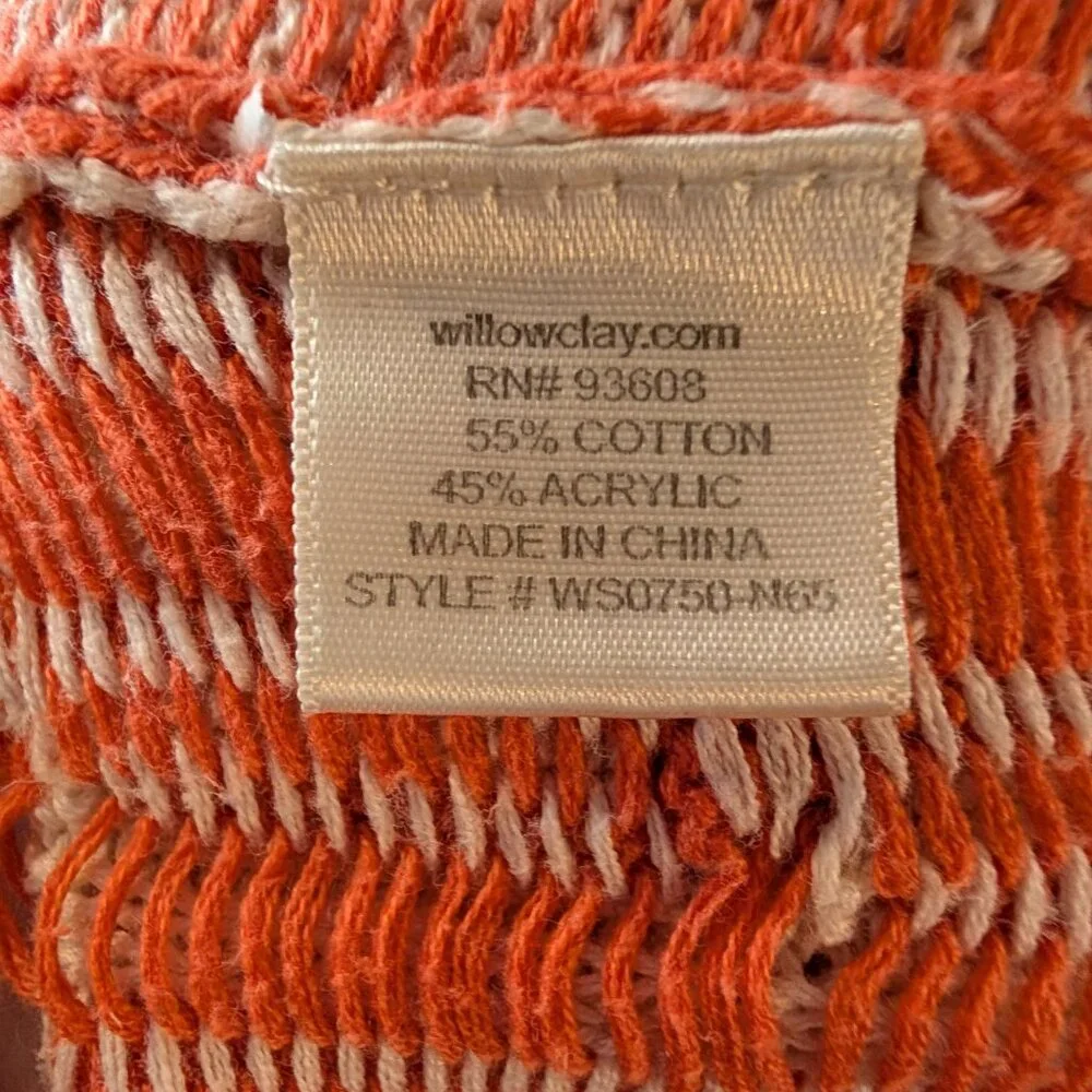 Willow and Clay Orange and Cream Knit Sweater Sz M - Picture 5 of 8